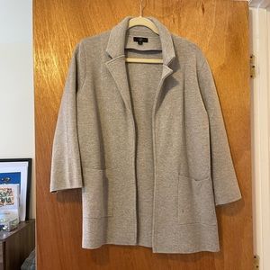 J. Crew Grey Knit Blazer Sweater Size M